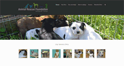 Desktop Screenshot of animalrescuefoundation.org