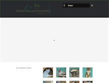 Tablet Screenshot of animalrescuefoundation.org